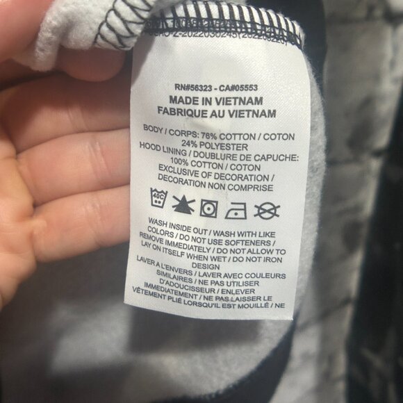 EUC Nike Youth  Black Grey White Hoodie w/ Upside Down Swoosh - Picture 11 of 15